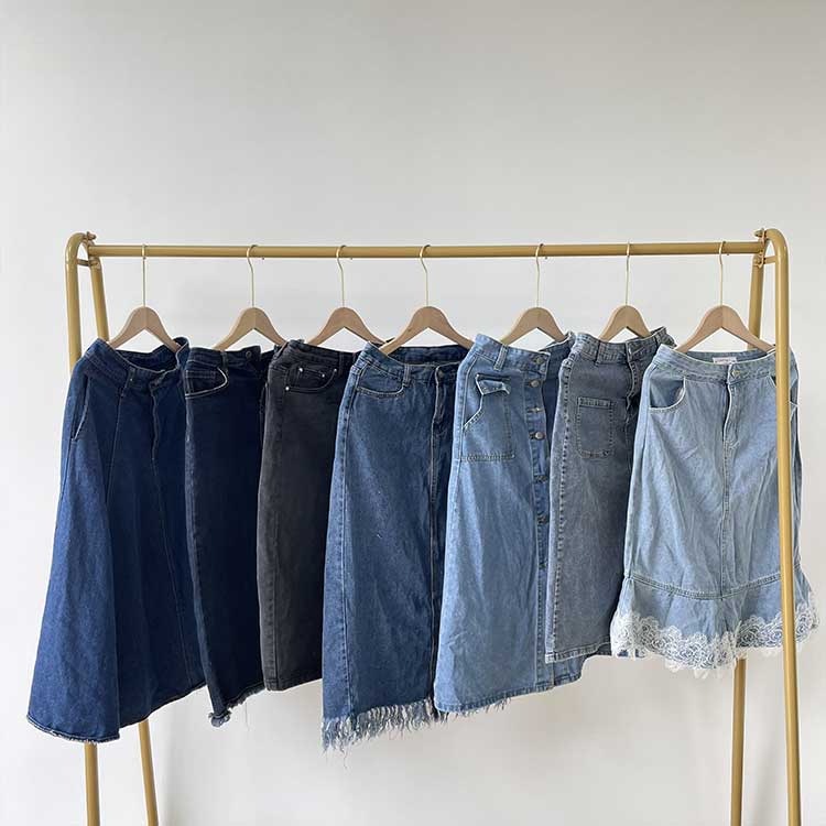 Skirt Panjang Denim Wanita Terpakai